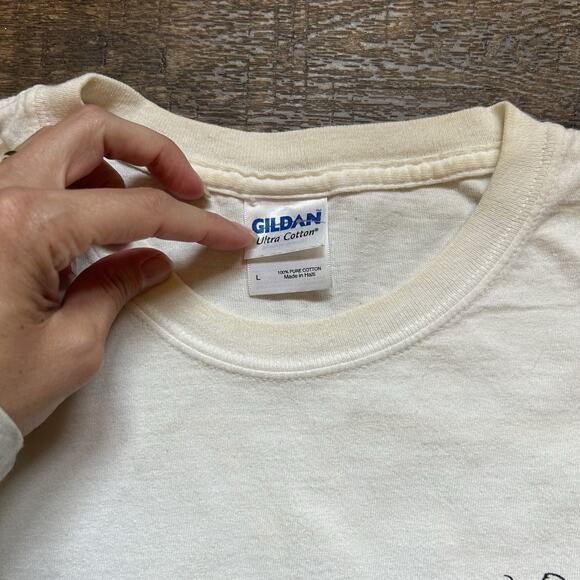 Vntg‎ Jimmy Buffett's Margaritaville White Large T-Shirt Sandusky Bay Shots - Picture 4 of 5